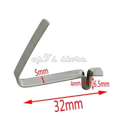 100 조각 4/5/6/8/9mm 단일 중공 버튼 클립 카약 패들 스냅 스프링 텐트 폴, 05 4mm