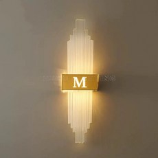 M水晶壁燈 不鏽鋼電鍍 M型條狀走廊燈 客廳樓梯過道燈