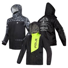 오토바이우비 남자비옷 바이크 방수자켓 상하, MDL401-네온