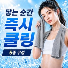 릴로이 아이스핏 스포츠 쿨타올 냉감 MAX, 5개, 라이트 그레이