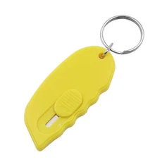 군용나이프 휴대용 미니 키체인 나이프 유틸리티 종이 익스프레스 포장 풀기 봉투 사무실 커팅 페이퍼 아트 커터 문구, 한개옵션2, 한개옵션1, 03 Yellow