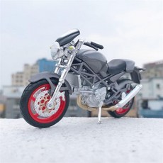 11438549 다이캐스트 모형 모델 미니어처 오토바이 금속 1 18에 맞는 두카티 몬스터 S4 합금 컬렉션 선물 폼 박스 포함, 폼 박스 사용