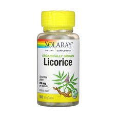 솔라레이 오가닉 리커리쉬 감초 450mg 100정 리커리시 뿌리 효능 효과, 1개
