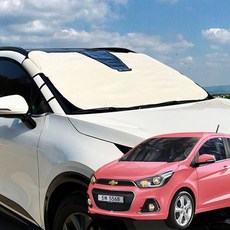 더넥스트스파크 앞유리커버 햇빛차단 성에방지 성에방지커버 햇빛가리개 앞유리커버 자동차커버 자동차앞창가리개 덮개 차량앞유리커버 방수 눈보호 사계절 미세먼지 꽃가루+셀러팩토리Shop, 승용–블랙