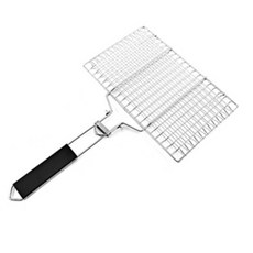 접이식 긴손잡이 오래쓰는 양면 스텐 석쇠 고기굽기 바베큐그릴, 스텐 양면석쇠 사각