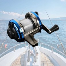 낚시 장구통릴 AC-100 블루 알루미늄 입문 베이트릴 미니 낚싯대 초경량