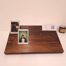 實木燒色作舊展示架，適用於名片、明信片、文宣卡片及飾品收納, 1個