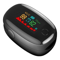 血氧機 脈搏血氧飽和度監測儀 輕巧便攜 一鍵測量 數值清晰顯示, 1個, 1個裝