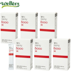 웰러스 프리미엄 L 아르기닌 6000 액상 스틱 15포 6박스 고함량 아르지닌 활력 충전 운동 전 후 지친하루 피곤할때 arginine 남 여 수험생 직장인 섭취 효능 가격 추천