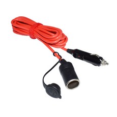 車用點煙器延長線 3.6米 公頭母座 12V/24V 大功率 帶保險絲防塵蓋, 1個, 紅色線
