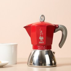 비알레띠 모카포트 뉴 모카 인덕션 레드 6컵 에스프레소 추출기, 단품, 1개