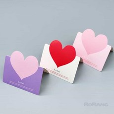 로랑마켓 감성 하트 엽서 디자인엽서, 핑크