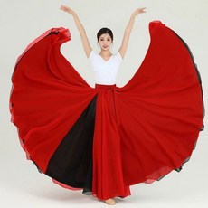 무용 스커트 의상 풀 한국무용풀치마 720도 댄스 연습복