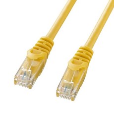 Sanwa Supply (Sanwa Supply) CAT6LAN (3m) UTP 1Gbps 250MHz RJ45 LA-Y6-03Y 케이블 손톱 꺾임, 1개