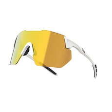 720armour Kamikaze C9運動太陽眼鏡，外型好看視野廣無邊框，自行車戶外, 1個, 消光白/金