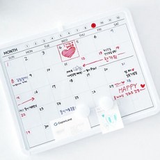 벽걸이 일정표 자석 게시판 35x28cm 화이트 eld0253ls, 단일