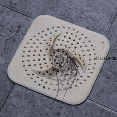 改造地漏 防蟲地漏蓋浴室毛發過濾攔發網衛生間下水道過濾器廚房防堵塞神器, 喜喜-【無異味不發霉】五代體驗裝1片,【貨號QJ992】顏色：暖霞米