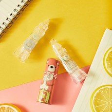 Oval 歐文 動物旅行 可替換式 修正帶 立可帶 5mm【星星文具】, 1個, 貪吃熊QHR-506, 貪吃熊QHR-506