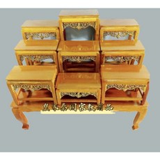 泰國佛桌 泰國神桌 供奉型桌子 供桌 佛象桌 泰國進口 台灣現貨 泰國宗教佛具用品, 木色