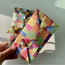 전통 무늬 도톰한 큰 색종이 대용량 25x25 양면 종이 종이접기 봉투만들기 패턴지