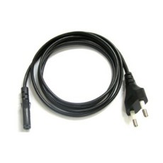 (하늘컴) 국산 8자 ㅡ자형 전원 파워케이블 AC 250V / 2.5A (블랙/벌크/0.8m), 1개