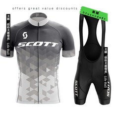 SCOTT 騎行服短袖 背帶褲套裝 戶外騎行山地公路車