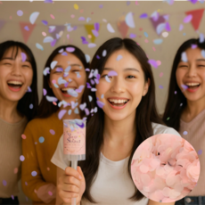 하핏랩 종이 컨페티 폭죽 웨딩 파티, 4개입, 로즈핑크