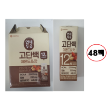 연세두유 고단백 아몬드 & 잣 두유, 190ml, 48개