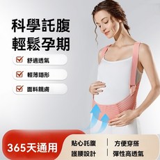孕婦托腹帶 孕媽穿脫便捷護腰支撐帶 孕晚期透氣散熱托腹帶