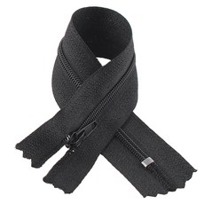 Joeunmall 바지지퍼 20cm 파우치지퍼 주머니 단면, 322블랙(20cm), 10개