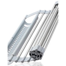 【조리대의 확장에도】 물자 랙 싱크대 빙글빙글 감기 접는 내열 배수 배수 바구니 43×33cm 칼 붙이, 1개, 상세페이지 참조, 1단