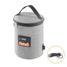휴대용보틀워머 젖병중탕기 휴대용 자동차 젖병 워머 전기 여행 음료 절연 가방 40-60 ℃ 18W