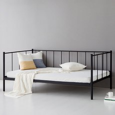 마켓비 RISHULT 데이베드 침대 100200 KS1017BD 1 방문설치, 매트블랙