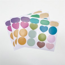 다이어리 꾸미기 대형 스티커 20x25cm / 모란디 색상 벽인테리어 멀티 쉐입, 1개, 10개입