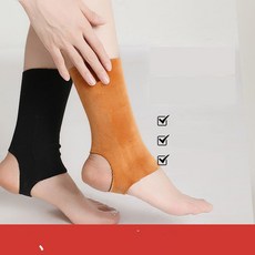 겨울용 두꺼운 발목 보호대 보온 방한 발토시 수면 아대, 3. 20cm 스트레이트 블랙, L