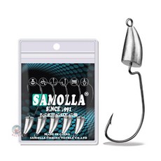SAMOLLA 子彈鉛頭鉤 防掛底 高碳鋼, 1個, 鉛頭鉤（5入裝）,1.75g, 5入