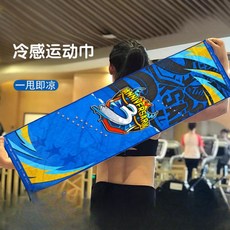 運動冷感毛巾，速乾冰涼巾，健身房戶外適用, 1個, 30*100釐米