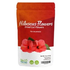 유기농 인증 히비스커스 건조 컷 꽃 113g 테 데 하마 Hibiscus Dried Cut Flowers 4 oz Te De Jamaica Flor De Jamaic, 4 온스 (1팩), 1개