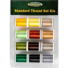 Fly Tying Hemingway's 표준 실 6/0 12개 세트