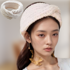 리얼세이지 세안헤어밴드 머리띠, 3개, 아이보리