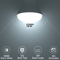 촛불 전구 캔들 필라멘트 R50 LED 램프 E14 5W 조명 AC 220V 240V 반사경 나사 가정 장식 또는 흰색, 1개
