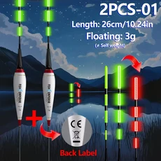 스마트 전자 찌 여름 낚시 LED 야간 발광 플로트 큰 CR425 배터리 2023 2 개/묶음, 01 FE-01Sx2