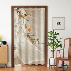 墟里居 空調門簾擋風客廳隔斷簾防走冷氣隔熱臥室房間遮擋簾家用免打孔