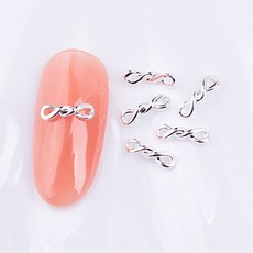 스몰트위메탈 3개입 네일파츠 9x3mm 젤네일아트재료, 스몰트위메탈네일파츠/ 3개입, 실버 9x3mm (1197)