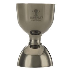 Barfly M37098VN 헤비 듀티 스트레이트 림 벨 지거 25 ml x 50 ml 빈티지, 0.85 oz x 1.7 oz, 건메탈 블랙