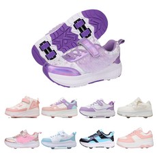 PHTEER 롤러슈즈 패션 바퀴달린 운동화 롤러스케이트 4륜 F07, 자주색, 1개