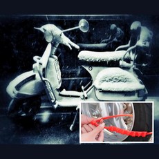 [1+1 앞 뒷바퀴 셋트] 엘비제이 오토바이 스쿠터 배달 라이더 스노우체인 미끄럼방지 일회용 우레탄, 40개