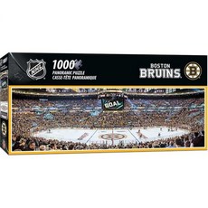 MasterPieces 1000피스 스포츠 직소 퍼즐 - NHL 보스턴 브루인스 센터 뷰 파노라마 - 33cm x 99.1cm(13인치 x 39인치)