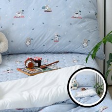 이불베개세트 아동이불 블루 슈퍼싱글 홈인테리어 베개솜 주토피아 유아침대 포근한이불 차렵이불