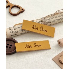 퀼트스타 겟 오버 가죽라벨_빈티지옐로우, 빈티지옐로우, 1개